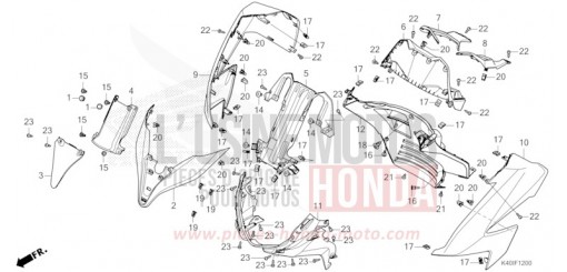 FRONT COVER/METER PANEL (NSS125ADM/N) NSS125ADN de 2022